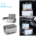 12v white car refrigerator freezer with compressor bucket